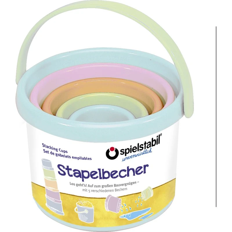 Spielstabil Stapelbecher-Set pastell 5-teilig