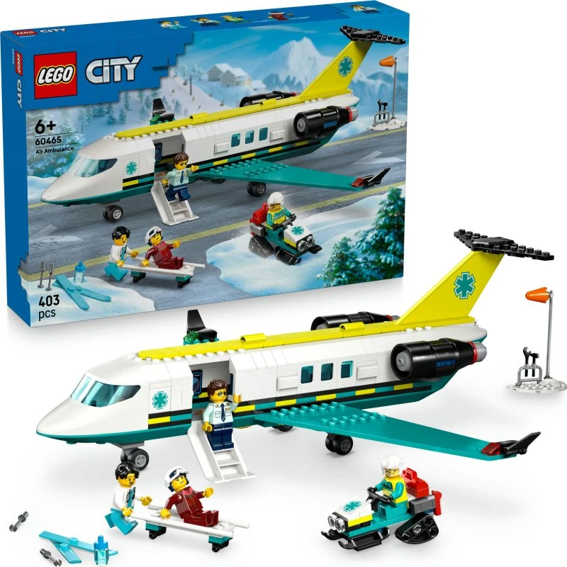 LEGO City Notfallrettungsflugzeug 60465 mit Schneemobil