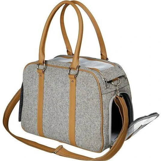 Trixie Transporttasche Helen, grau/hellbraun, 40x28x19 cm