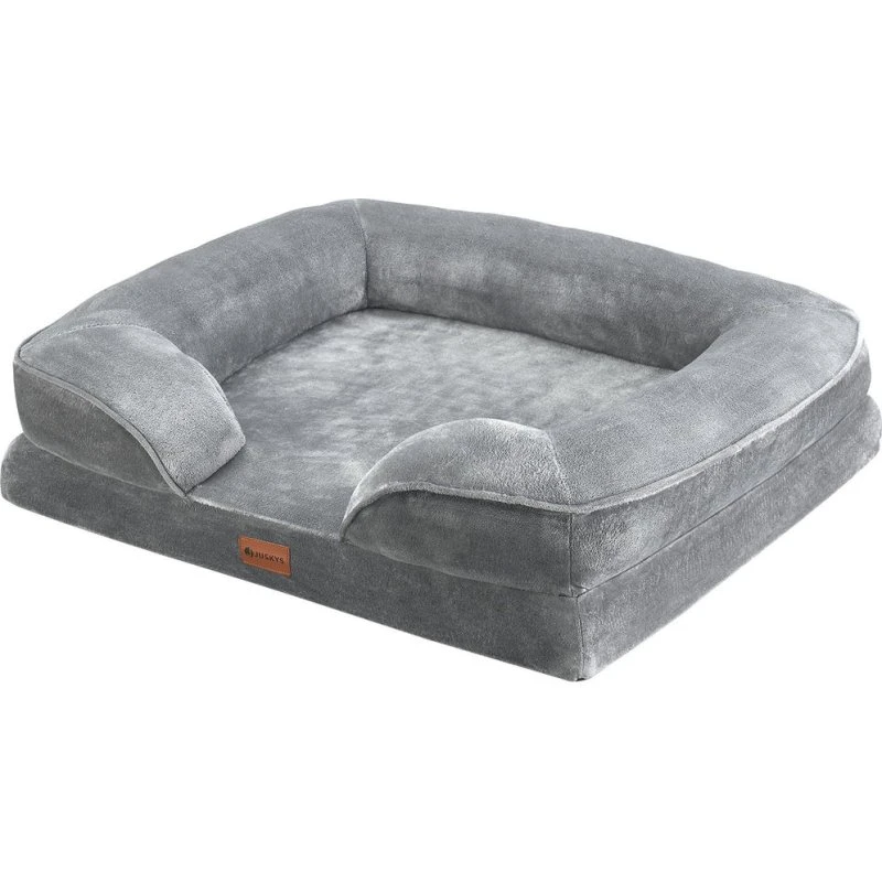 Juskys Sheena Hundebett, 72x60x17 cm, grau, orthopädisch