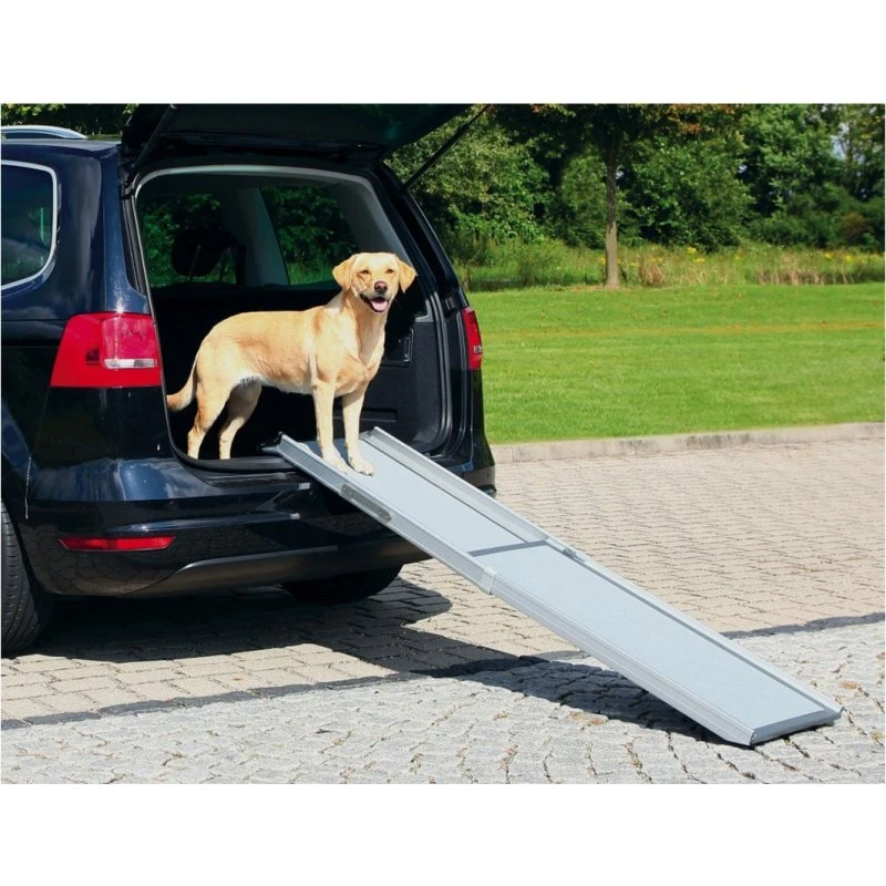 TRIXIE Teleskop-Hunderampe 43 x 100–183 cm grau