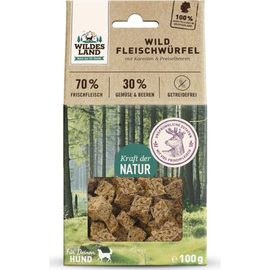 Wildes Land Fleischwürfel Wild 6 x 100 g