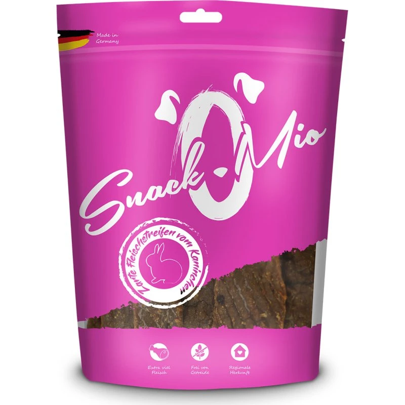 SnackOMio Zarte Fleischstreifen vom Kaninchen 125g