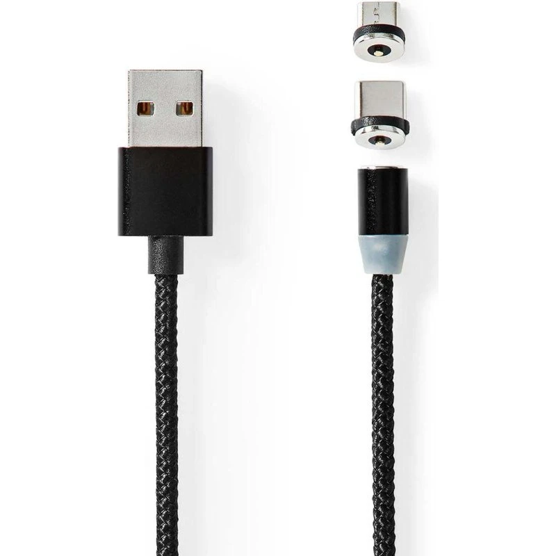 Nedis USB Kabel 2.0 A/B/C 10W 2M schwarz