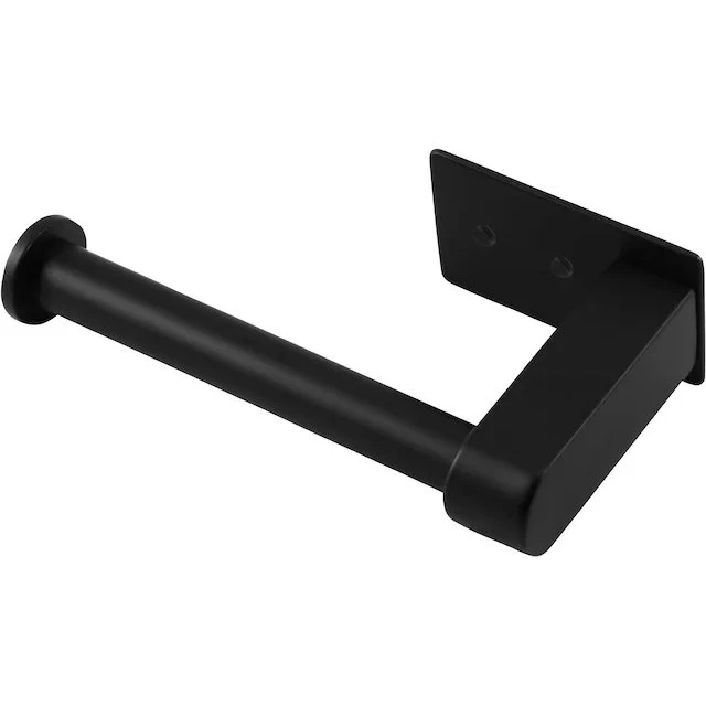 CORNAT WC-Papierhalter schwarz mit 2 Befestigungsoptionen