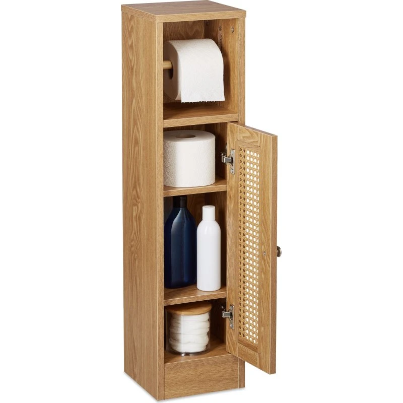 Braun Holzoptik Toilettenpapierhalter 20,5 x 80 x 21 cm