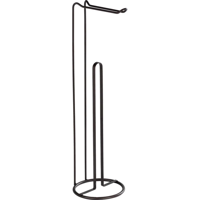 Lugano Stand-Toilettenpapierhalter 2 in 1 matt-schwarz