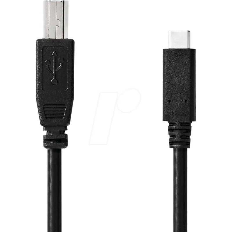 Nedis USB-C auf USB-B Kabel 1 m, schwarz
