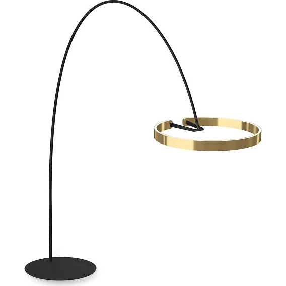 Occhio Mito Largo LED-Bogenleuchte schwarz matt / bronze