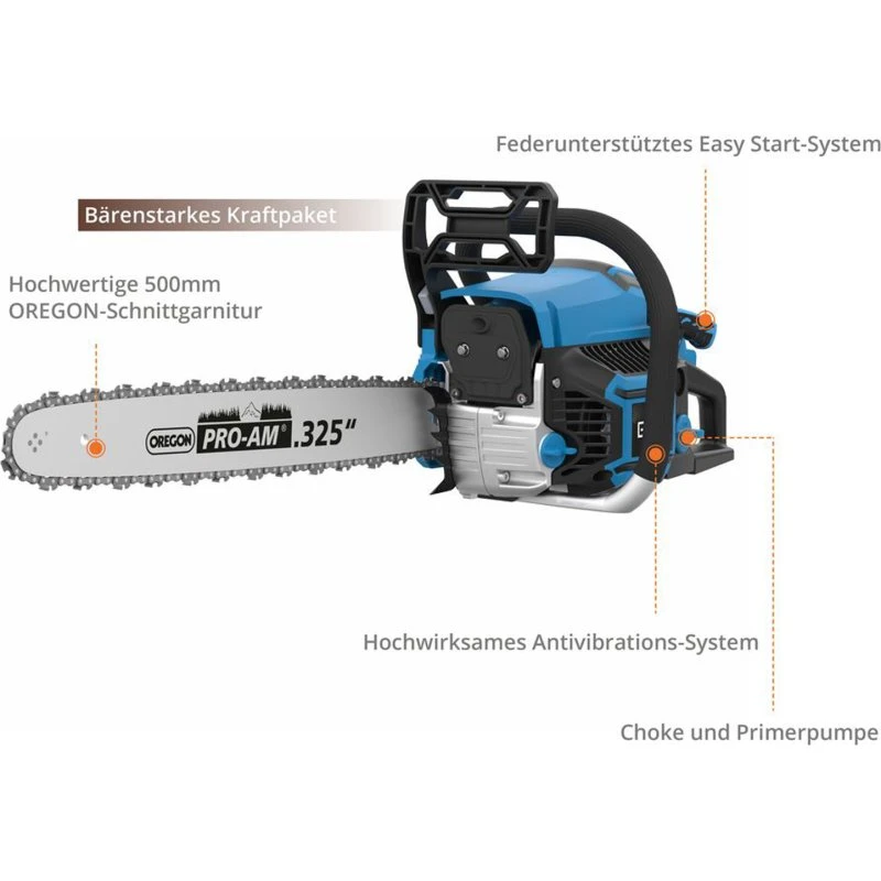 Güde Q9 KS 500-62 Benzin-Kettensäge 3,9 PS 62 ccm