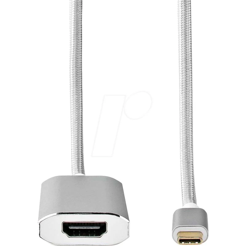 Nedis CCTB64680AL20 USB-C auf HDMI 2m, 4K@60Hz, Silber