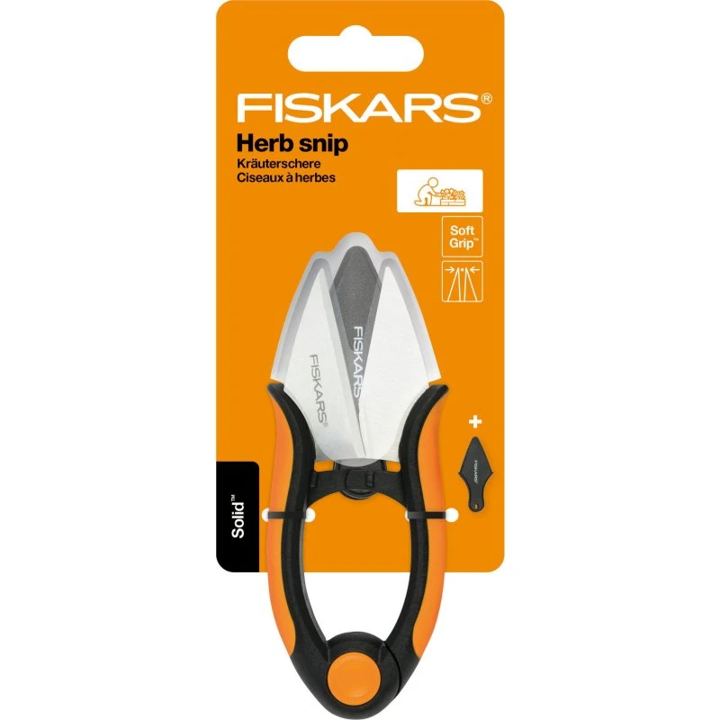 Fiskars Kräuterschere Solid SP220 schwarz/orange