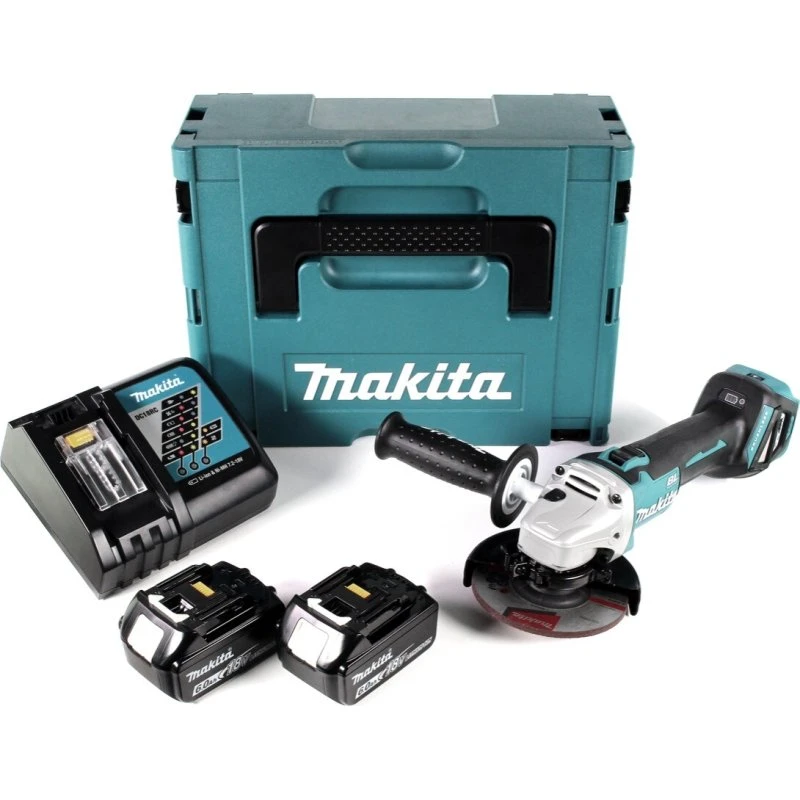 Makita DGA511RGJ 18V Akku-Winkelschleifer 125mm Brushless + 2x 6,0Ah