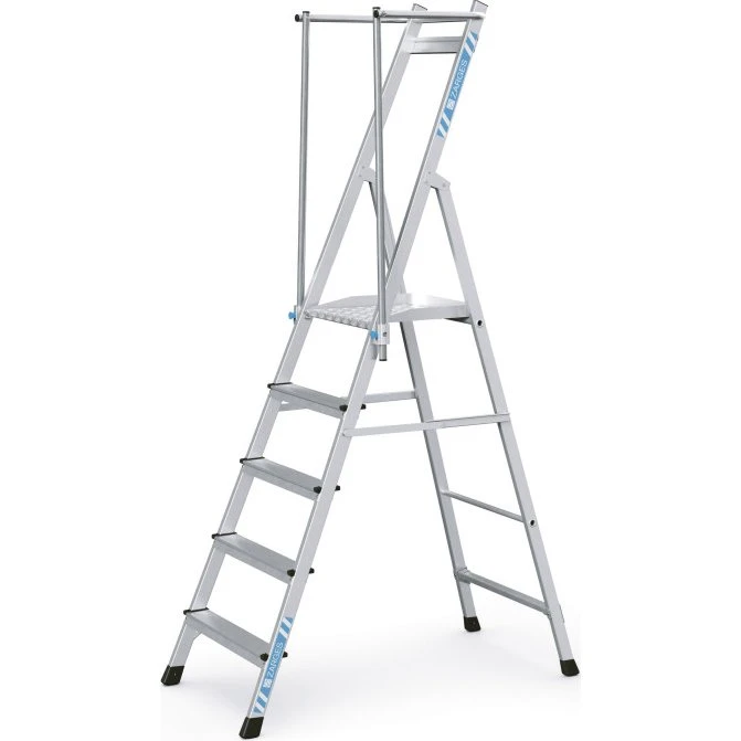 ZARGES ZAP Neo S 5-Stufen-Plattformleiter, Aluminium, mit Sicherheitsgeländer