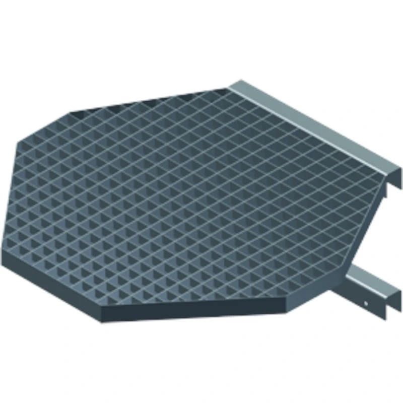 ZARGES 8-eckige Umstiegsplattform 700x700 mm verzinkt