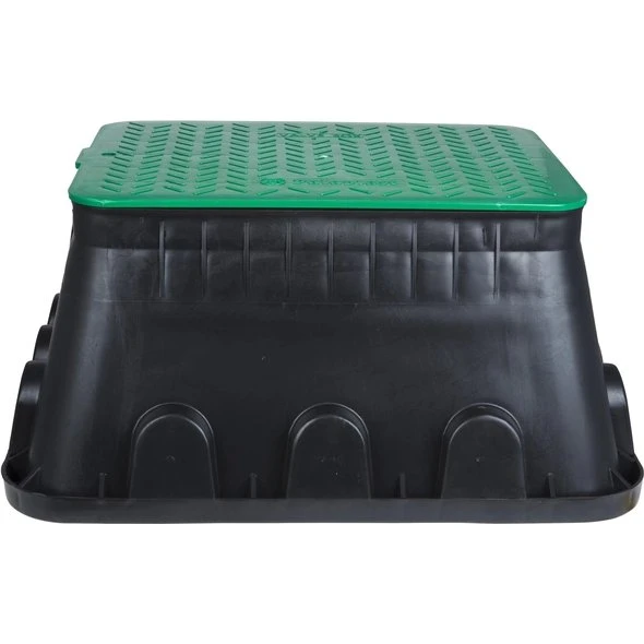 Heitronic 21042 Jumbo Bodeneinbaudose 12 Ausgänge schwarz-grün