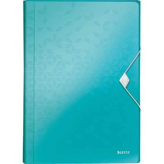 LEITZ Fächermappe WOW A4 eisblau 6 Fächer