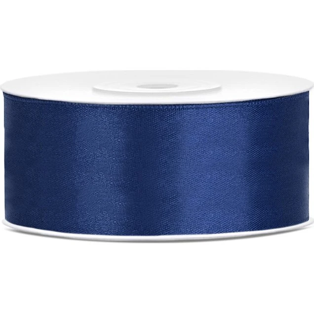 Satinband 25 mm x 25 m dunkelblau