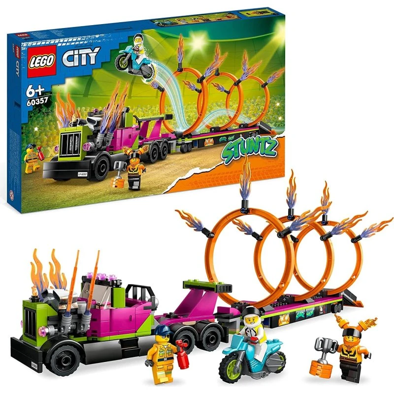 LEGO 60357 Stunttruck mit Feuerreifen-Challenge, 479 Teile
