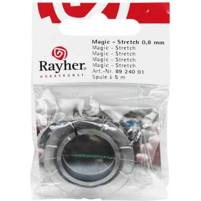 Rayher Magic-Stretch 0,8 mm, schwarz, 5 m