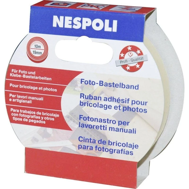 Nespoli Foto- und Bastelband 19 mm x 10 m transparent