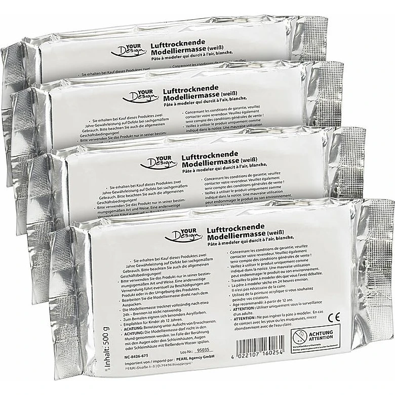 Your Design Lufttrocknende Knete 2 kg weiß
