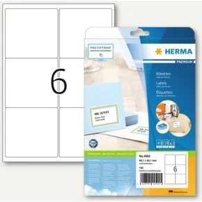 HERMA 4502 Premium Etiketten A4 99,1 x 93,1 mm weiß