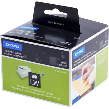 DYMO LabelWriter-Adress-Etiketten 89 x 36 mm, transparent, sortiert