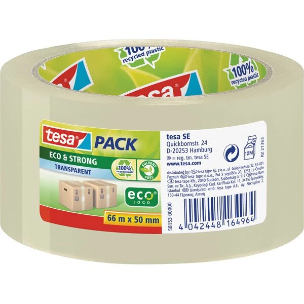 tesa tesapack ECO & STRONG Packband 50 mm x 66 m transparent