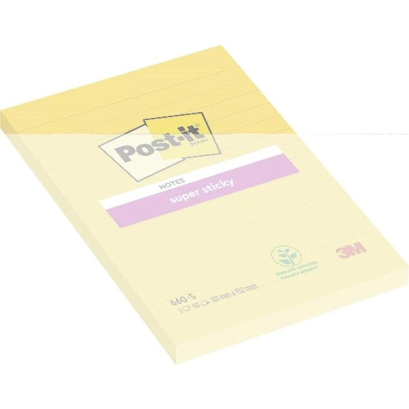Post-it® Super Sticky Notes Großformat Ultra Gelb 101x152 mm
