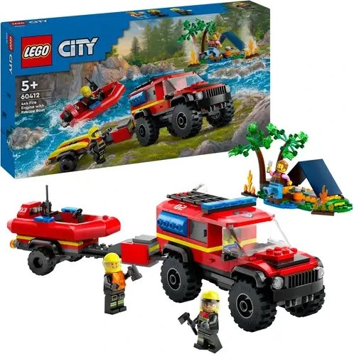 LEGO City Feuerwehrgeländewagen mit Rettungsboot 60412