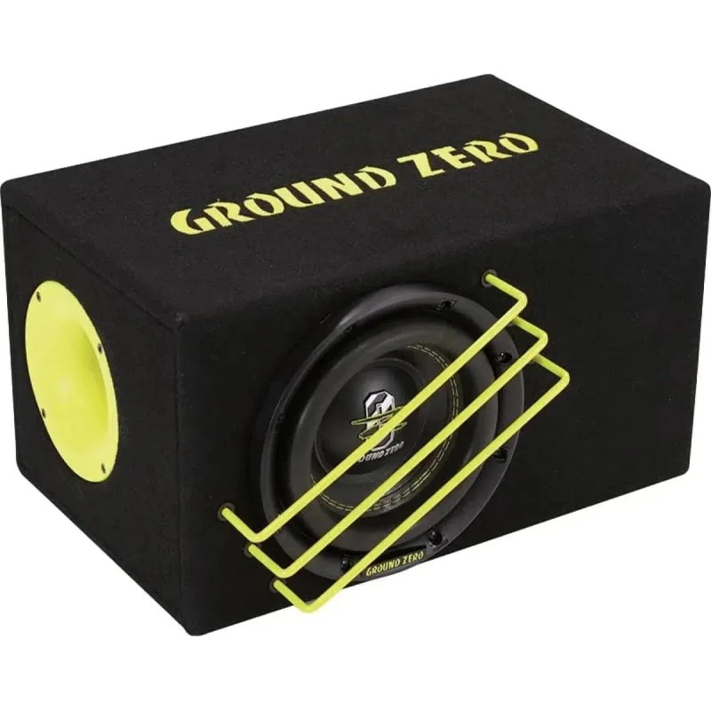 Ground Zero GZRB 20SPL 8 Zoll Gehäusesubwoofer gelb-schwarz