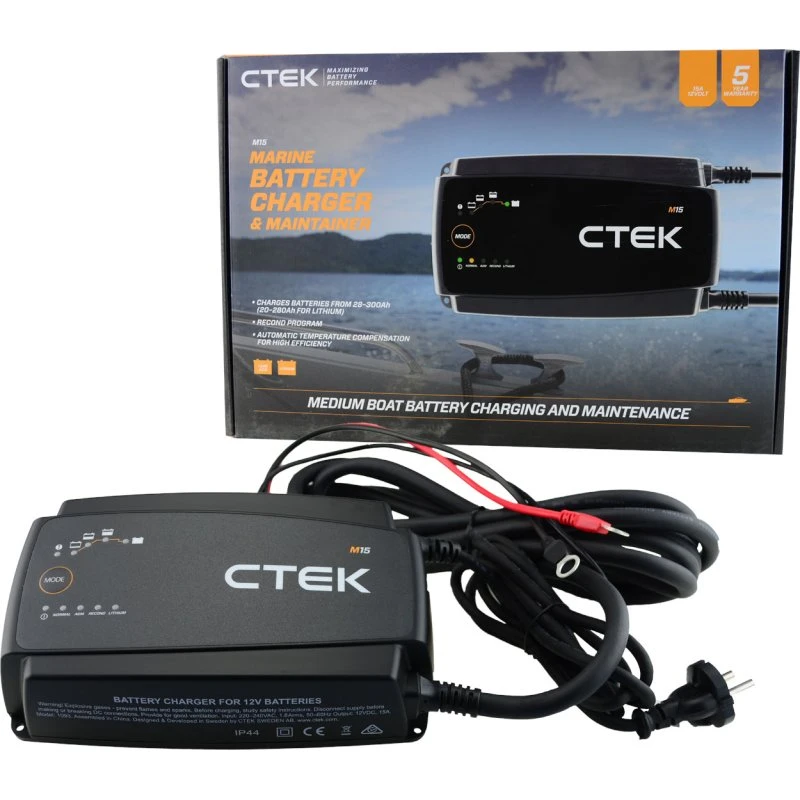 CTEK M15 EU 12V 15A Hochfrequenz-Ladegerät für Marine-Batterien