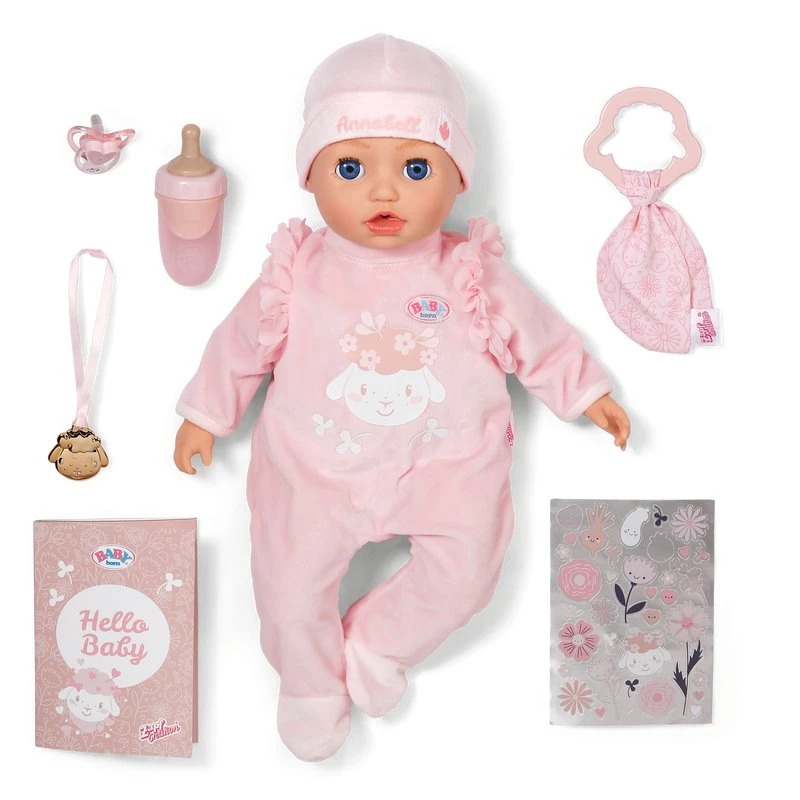 BABY Born Annabell 43 cm Weiche Babypuppe mit 7 Funktionen
