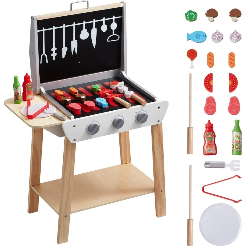 VEVOR Holzgrill-Spielset 21-teilig für Kinder ab 3 Jahren