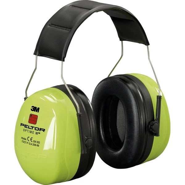 3M PELTOR Optime III Kapselgehörschützer, Warngelb, Kopfbügel, H540A-461-GB