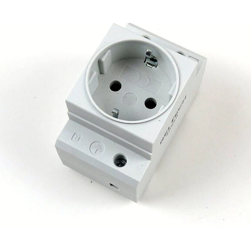 Chilitec 22969 Schutzkontakt-Steckdose 250V/16A mit LED für Hutschiene