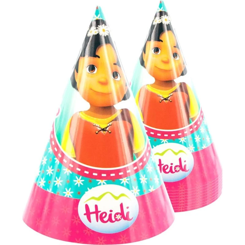 Heidi Partyhüte 10 Stück für Kindergeburtstag
