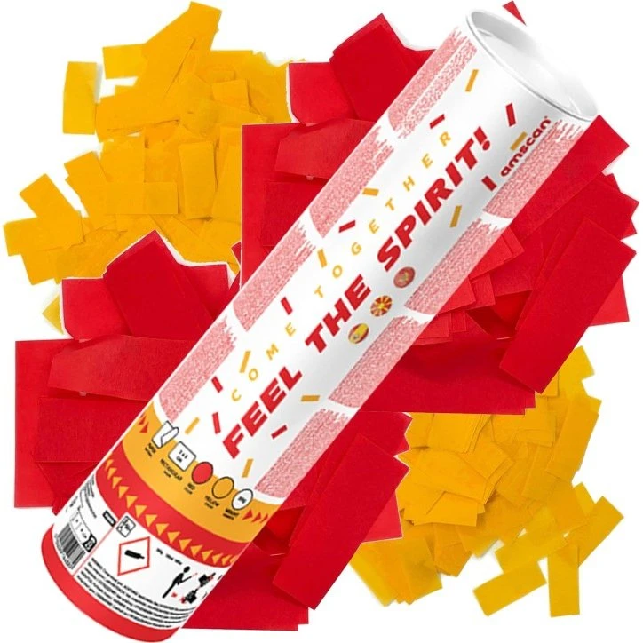 Amscan Konfettikanone Spanien rot gelb