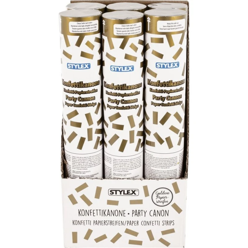 STYLEX Konfetti-Kanone 30 cm Goldregen
