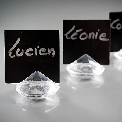 Diamant Platzkartenhalter aus Acryl (4 Stück)