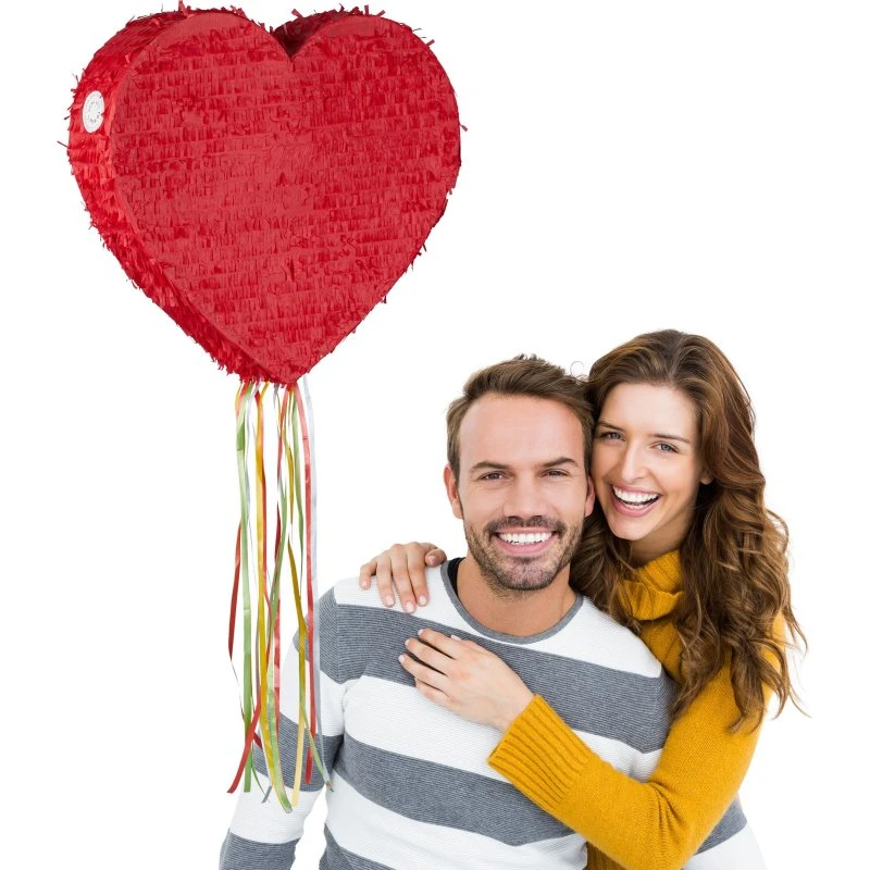 Herzpinata rot – romantische Partydeko für Valentinstag & Hochzeit