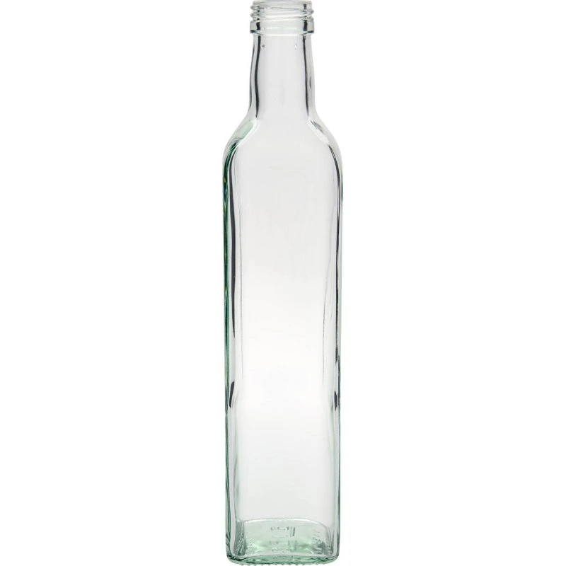 Marasca 500 ml Klarglasflasche quadratisch mit 31,5 mm Verschluss