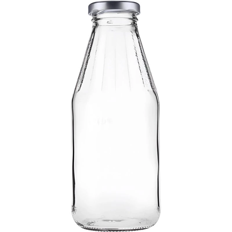 mikken Glasflasche 500 ml Facetten mit Schraubdeckel