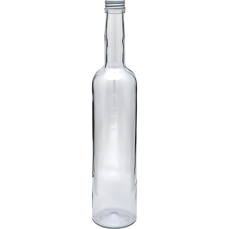 mikken Glasflasche 500 ml, rund, mit Schraubverschluss