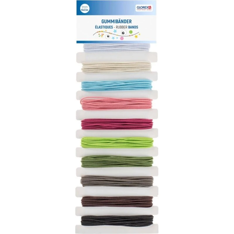 Faboplay Gummibänder-Set 10 Farben 10x3,5m