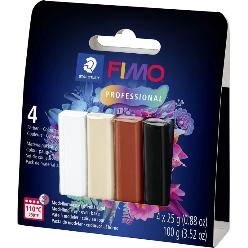 FIMO Professional Half Blocks Natural Colours 4 x 25 g