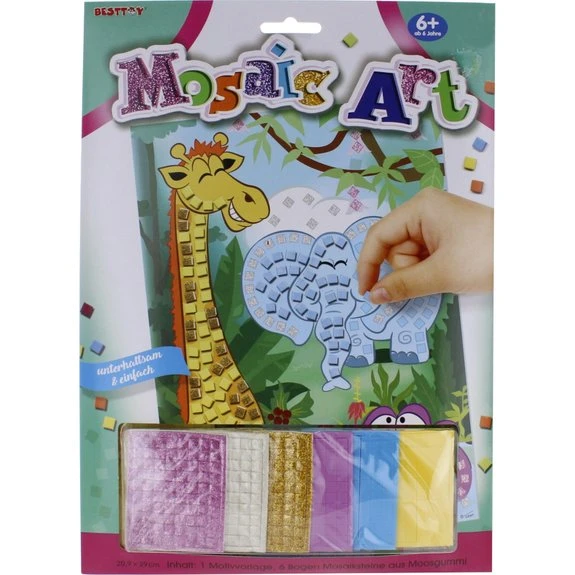 Besttoy Glitter Mosaik Bastelset Dschungeltiere