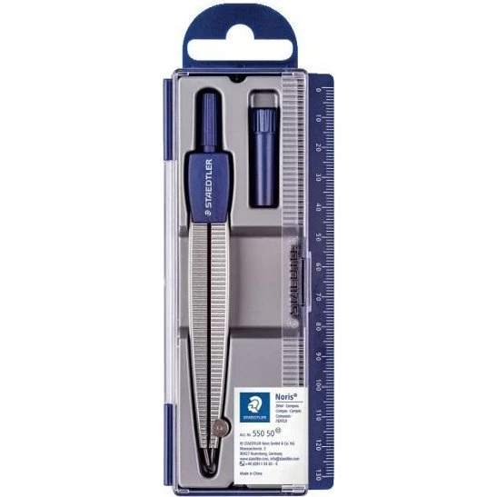 STAEDTLER Noris Club® Schulzirkel 300 mm, silber, im Klappdeckeletui