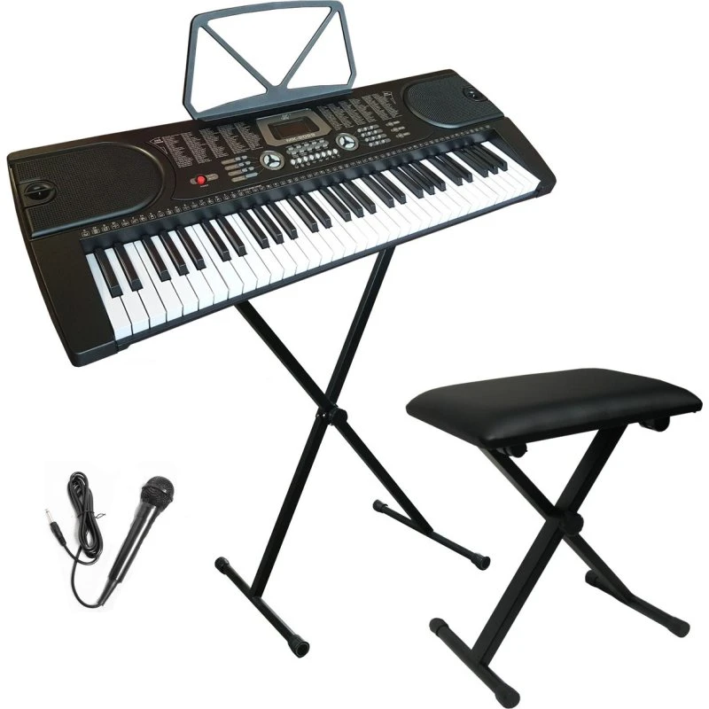 Yamaha PSR-EW410 61-Tasten-Keyboard-Set mit Ständer, Bank & Mikrofon